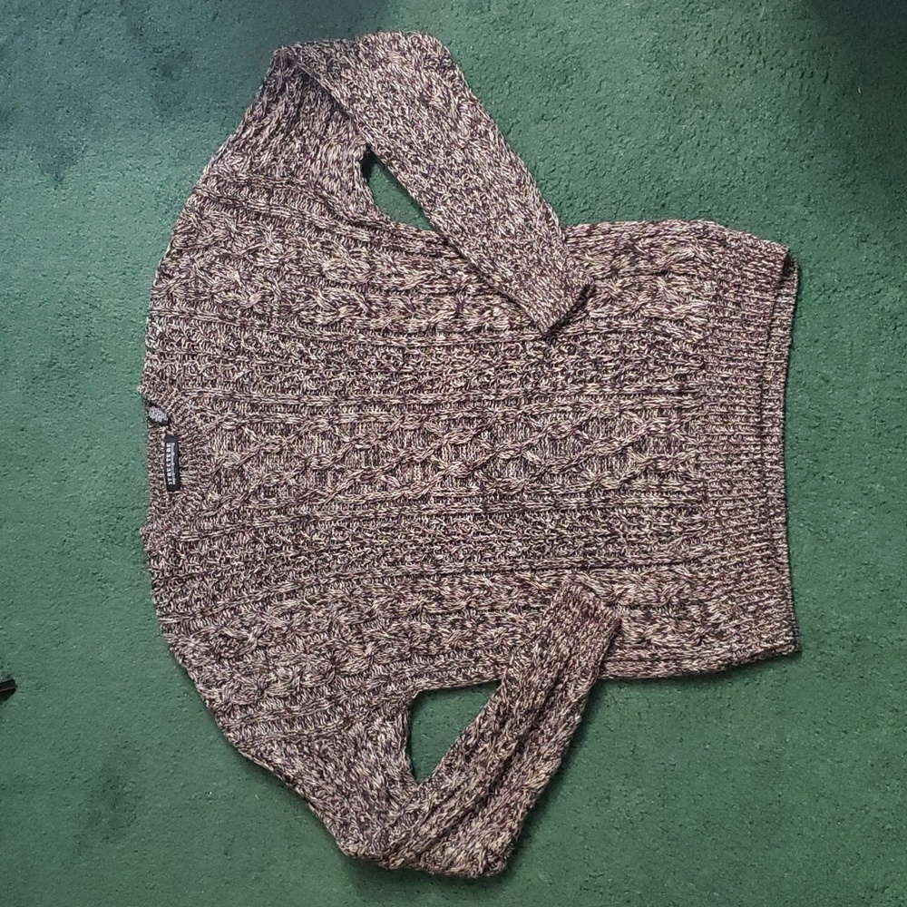 Structure Heavy Weight Cableknit Crew Neck Sweater Sz M
